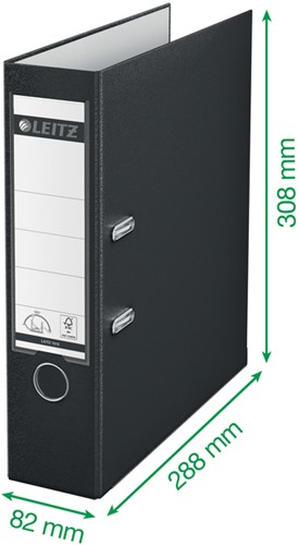 Classeur à levier Leitz 1010 180° A4 80mm PP blanc 1 Stuk-4