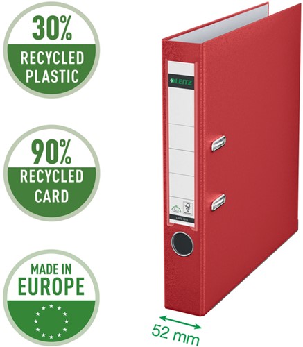 Classeur à levier Leitz 1015 180° A4 50mm PP rouge 1 Stuk-3