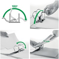 Classeur à levier Leitz 1010 180° A4 80mm PP blanc 1 Stuk-2