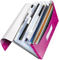 Trieur Leitz WOW pour A4 6 compartiments PP rose 1 Stuk-2