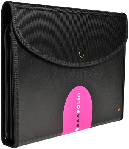 Trieur Exacompta Exactive Exacfolio A4 6 compartiments PP noir 1 Stuk-2