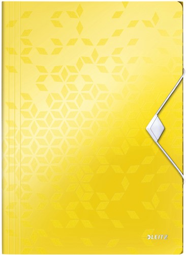 Chemise à élastique Leitz WOW A4 3 rabats PP jaune 1 Stuk