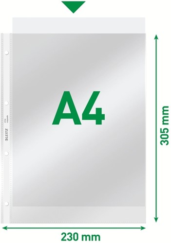 Pochette Leitz Premium Standard Copy safe A4 4 perf PVC 0,09mm transparent 100 pièces 100 Stuk-5