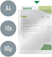 Pochette Leitz Premium Standard Copy safe A4 4 perf PVC 0,09mm transparent 100 pièces 100 Stuk-6