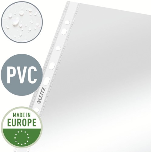 Pochette Leitz Premium Standard Copy safe A4 4 perf PVC 0,09mm transparent 100 pièces 100 Stuk-1