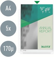 Pochette à soufflet Leitz Premium A4 PVC 0,17mm bande perforée transparent 5 pièces 5 Stuk-6