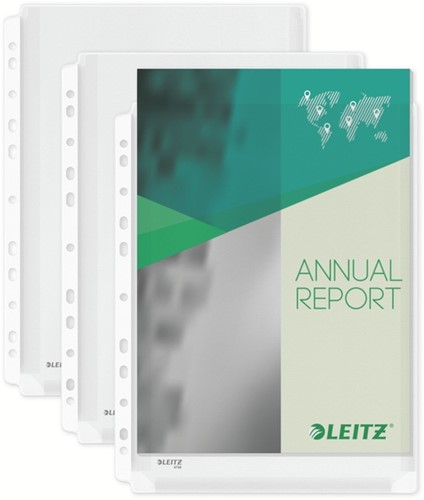 Pochette à soufflet Leitz Premium A4 PVC 0,17mm bande perforée transparent 5 pièces 5 Stuk