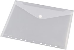 Pochette enveloppe Europel A4 240x310mm 11 perf PP transparent blanc 1 Stuk