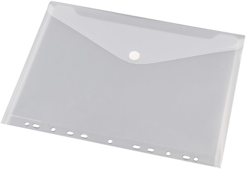 Pochette enveloppe Europel A4 240x310mm 11 perf PP transparent blanc 1 Stuk