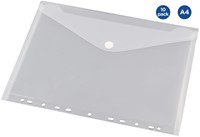 Pochette enveloppe Europel A4 240x310mm 11 perf PP transparent blanc 1 Stuk-2