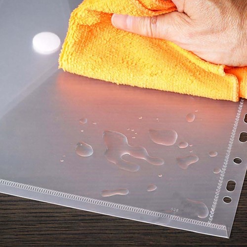Pochette enveloppe Europel A4 240x310mm 11 perf PP transparent blanc 1 Stuk-1