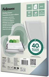 Couverture Fellowes A4 PVC 180 micron recyclé 25 pièces 25 Stuk
