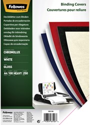 Couverture Fellowes Chromolux A4 250g blanc 100 pièces 100 Stuk