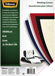 Couverture Fellowes A4 Chromolux 250g bleu 100 pièces 100 Stuk