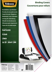 Couverture Fellowes A4 PP 500micron transparent 50 pièces 50 Stuk
