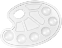 Palette peinture Collall plastique avec 10 godets blanc 1 Stuk