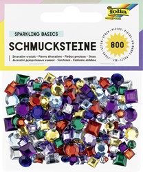 Glitter steentjes Folia 800stuks div kl en afm 800 Stuk