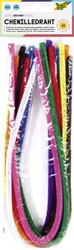 Fil chenille Folia 50cm diamètre 8mm 10 pièces assorti 10 Stuk