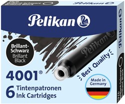 Cartouche d’encre Pelikan 4001 noir 6 pièces 6 Stuk