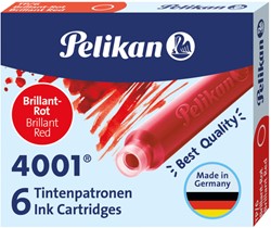 Cartouche d'encre Pelikan 4001 rouge 6 pièces 6 Stuk