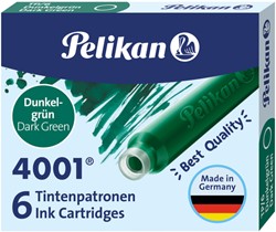 Cartouche d’encre Pelikan 4001 vert foncé 6 pièces 6 Stuk