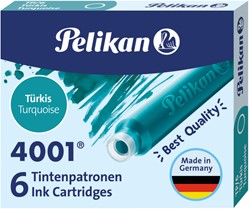 Cartouche d’encre Pelikan 4001 turquoise 6 pièces 6 Stuk
