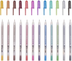 Stylo gel Sakura Gelly Roll Metallic set 12 couleurs 12 Stuk