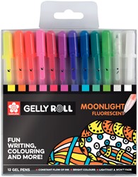 Roller gel Sakura Gelly Roll Moonlight Fluo set 12 couleurs 12 Stuk