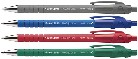 Stylo bille Paper Mate Flexgrip Ultra Medium rouge 1 Stuk-4
