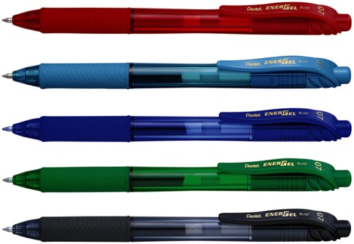 Stylo Gel Pentel BL107 EnerGel-X Medium rouge 1 Stuk-2