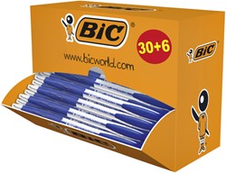 Stylo bille BIC Atlantis Classic Grip Clic Medium bleu lot économique 30+6 gratuits 36 Stuk