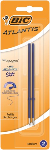 Balpenvulling Bic voor diverse balpennen M blauw 2 Stuk
