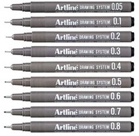 Fineliner Artline technisch 0.4mm zwart 1 Stuk-2