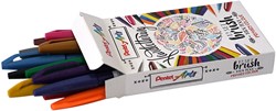 Feutre Pinceau Pentel SES15C Sign Artist couleurs standard assorti boîte 12 pièces 12 Stuk