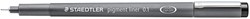 Fineliner Staedtler Pigment 308 0,1mm noir 1 Stuk