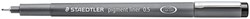 Fineliner Staedtler pigment 308 0.5mm zwart 1 Stuk