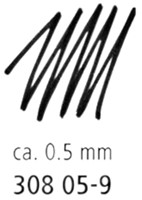 Fineliner Staedtler pigment 308 0.5mm zwart 1 Stuk-4