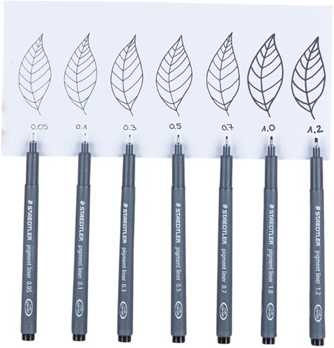 Fineliner Staedtler pigment 308 0.1mm zwart 1 Stuk-4
