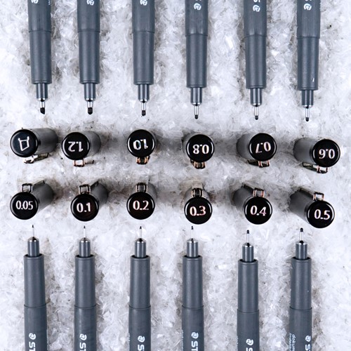 Fineliner Staedtler pigment 308 0.1mm zwart 1 Stuk-3