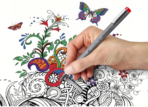 Fineliner Staedtler pigment 308 0.1mm zwart 1 Stuk-2
