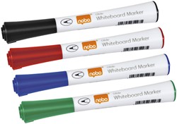 Marqueur tableau blanc Nobo Glide ogive 1mm assorti 4 pièces 4 Stuk