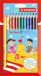 Crayon de couleur STABILO 203 Trio thick assorti étui carton 12 piècess 12 Stuk