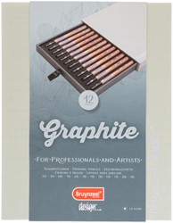 Crayon graphite Bruynzeel Design boîte luxueuse 12 duretés gris 12 Stuk