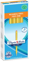 Crayon Paper Mate Non-Stop HB Clip et gomme jaune 1 Stuk