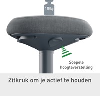 Actieve zitkruk Leitz Ergo met comfortzitting 1 Stuk-2