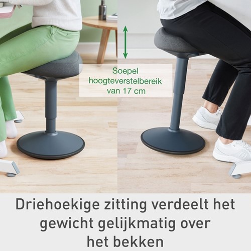 Actieve zitkruk Leitz Ergo met gasveer 1 Stuk-3