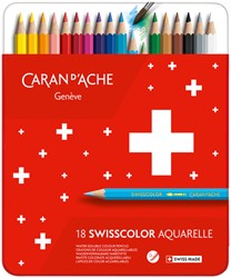 Crayon de couleur Caran d’Ache Swisscolor Aquarel 18 pièces assorti 18 Stuk