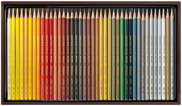 Crayon de couleur Caran d'Ache Prismalo 80pcs boîte bois ass 80 Stuk bij  Bonnet Office Supplies