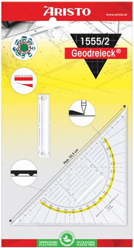 Geodriehoek Aristo 1552 160mm 1 Stuk-2