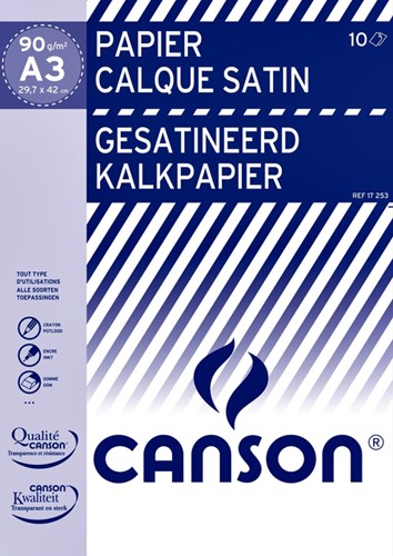 Kalkpapier Canson A3 90gr 10 vel 10 Vel